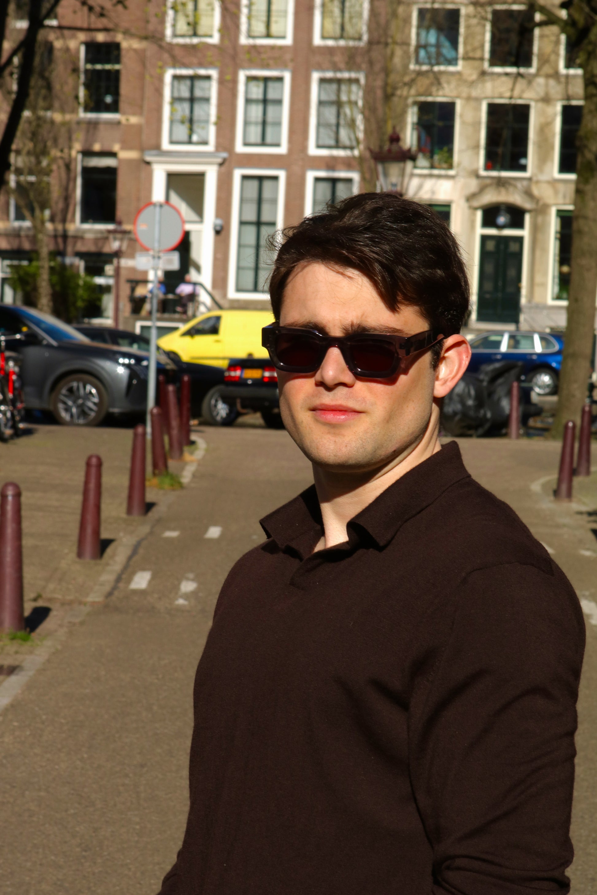 Man wearing Glace Eyewear sunglasses in Amsterdam street, BERLIN
